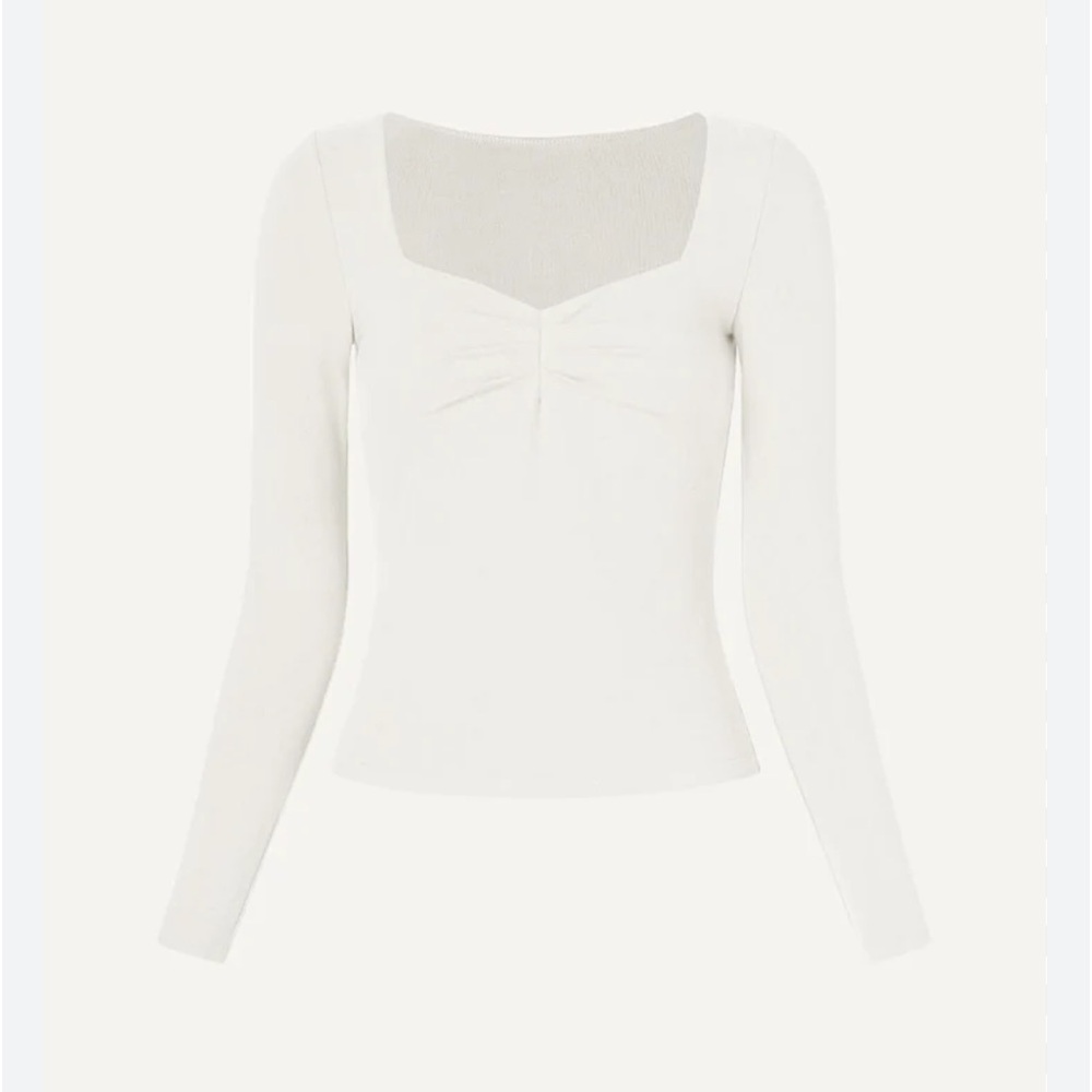 OGL Mid Thermal Anti-Bacteria Sweetheart Long Sleeves Brami - Off White XL
